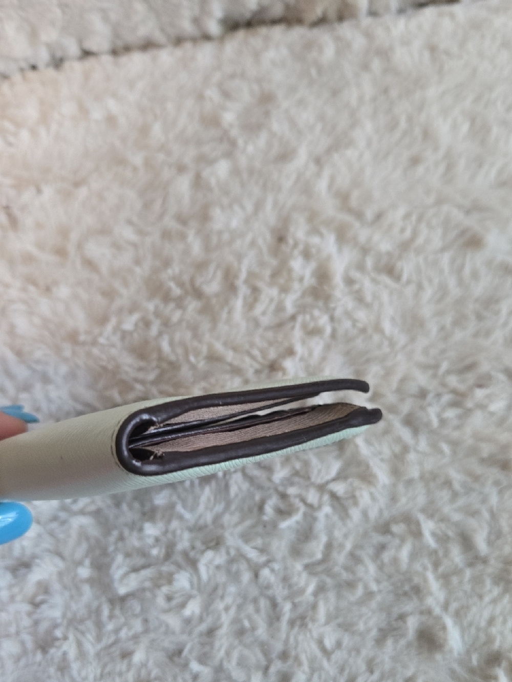 Kate Spade Mint Green Leather Compact Wallet with Silver Accents - Picture 3 of 8